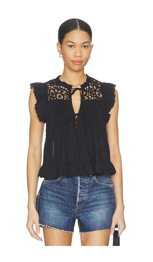 heartloom rayna top in black. - size l (also in xs, m, xl)
