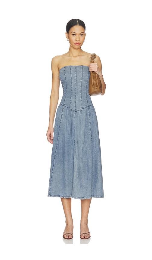 heartloom ronan dress in blue. - size l (also in xs, s, m, xl)