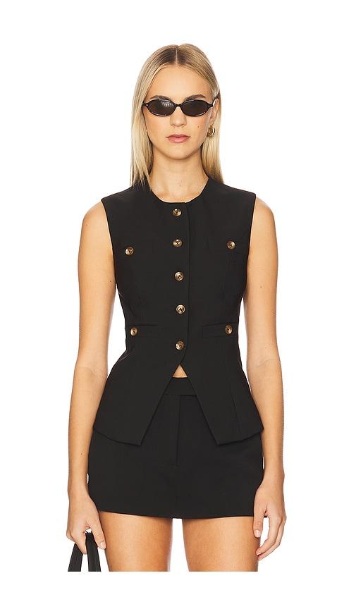 heartloom roxanna vest in black. - size s (also in xs)