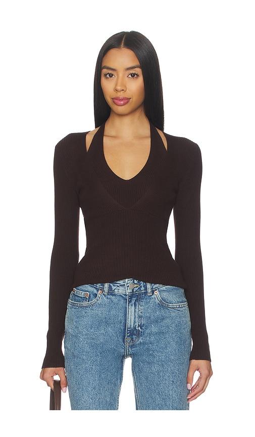 heartloom twyla top in brown. - size l (also in xs, s, m)