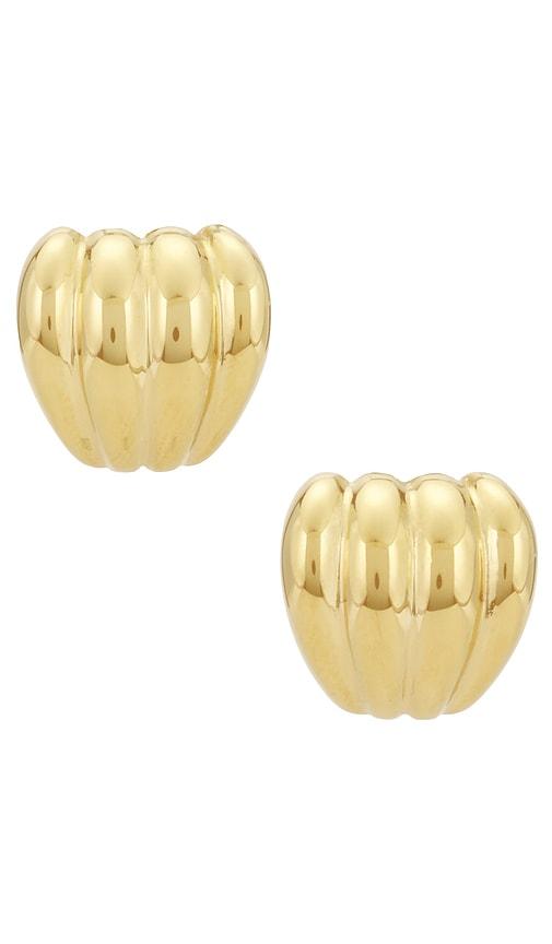 heaven mayhem aurelia earrings in metallic gold.