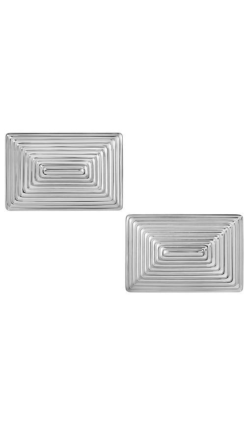 heaven mayhem celeste earrings in metallic silver.