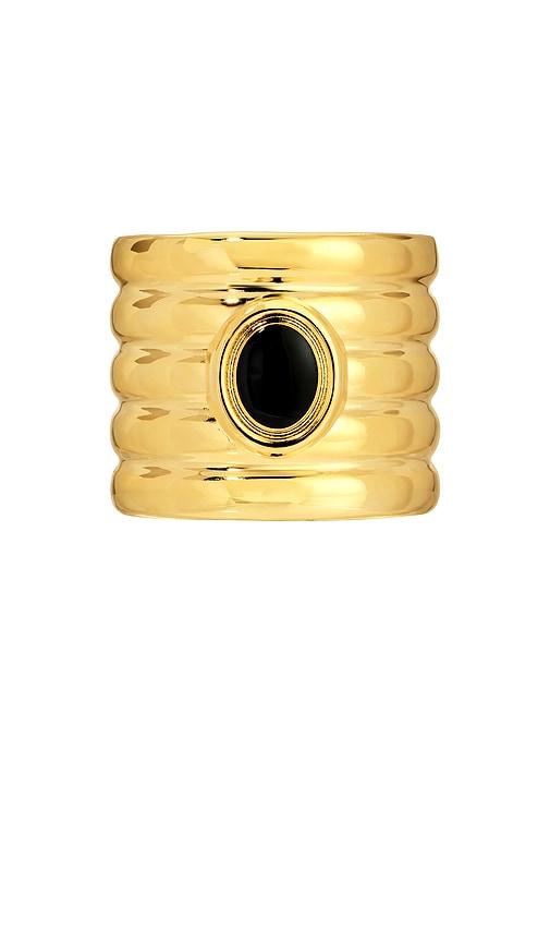 heaven mayhem clarke cuff bracelet in metallic gold.