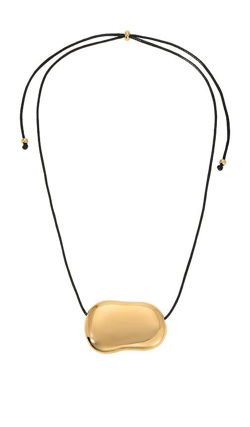 heaven mayhem julia necklace in metallic gold.