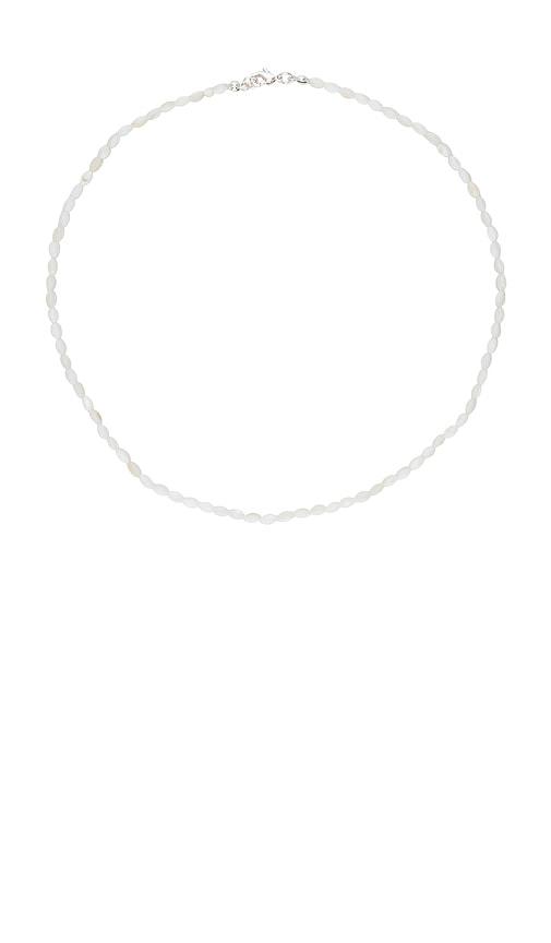 heaven mayhem la perla necklace in white.
