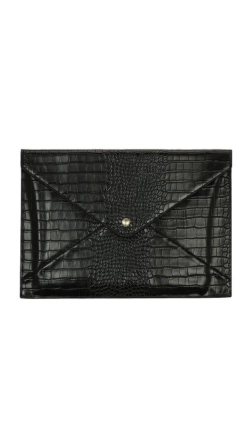 heaven mayhem laptop sleeve in black.