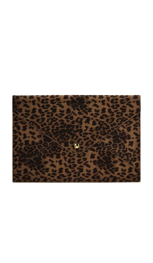 heaven mayhem laptop sleeve in brown.