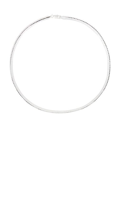 heaven mayhem lara necklace in metallic silver.