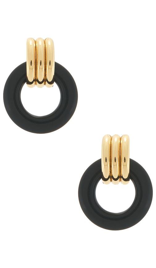 heaven mayhem luma knot earrings in black.