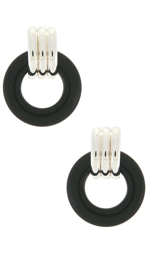 heaven mayhem luma knot earrings in black.