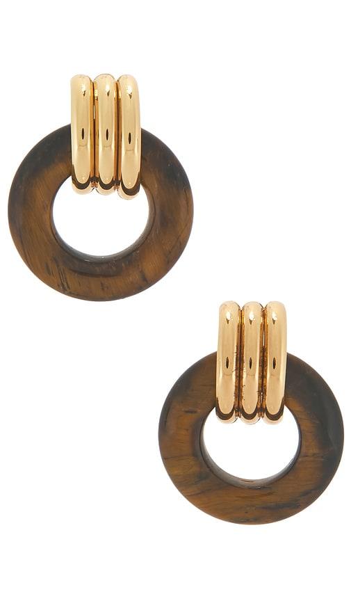 heaven mayhem luma knot earrings in brown.