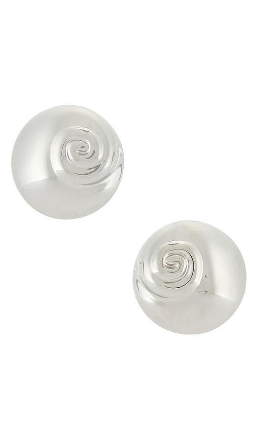 heaven mayhem mare earrings in metallic silver.