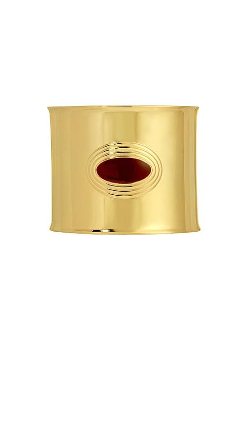 heaven mayhem matilde cuff bracelet in metallic gold.