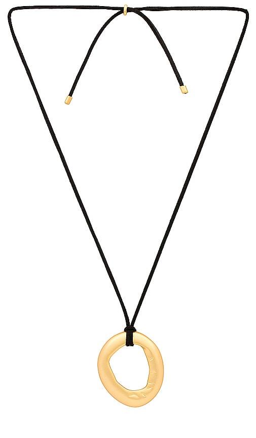 heaven mayhem mini necklace in metallic gold.