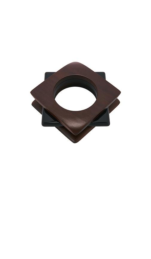 heaven mayhem notte bangle set in brown.