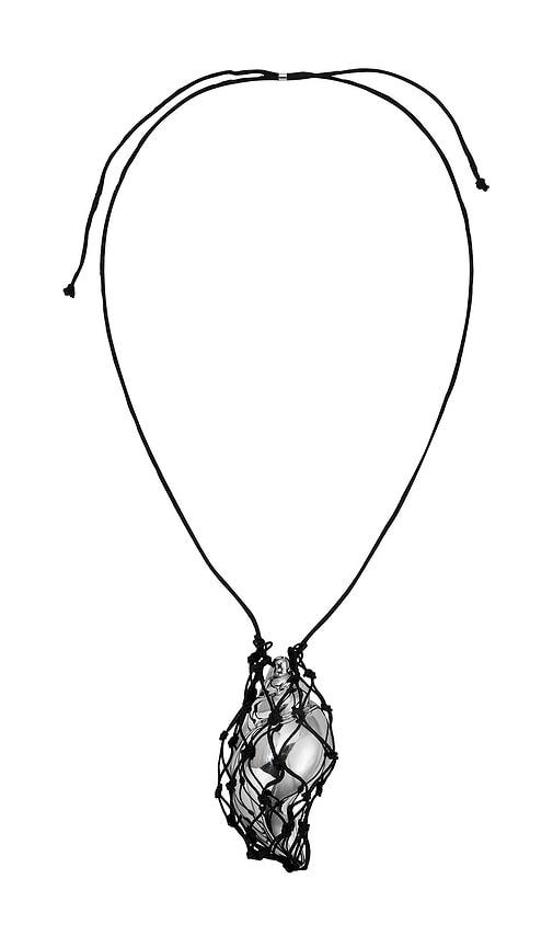heaven mayhem sterling necklace in black.