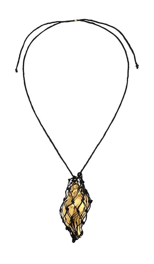 heaven mayhem sterling necklace in black.