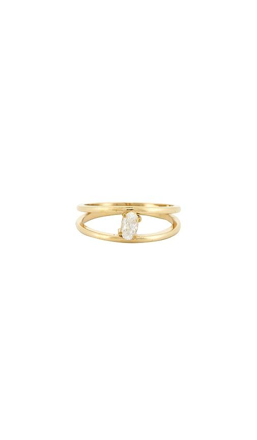 heaven mayhem suri ring in metallic gold. - size 3 (also in 6)