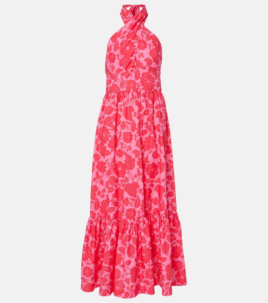 heidi klein fairhaven floral cotton-blend maxi dress