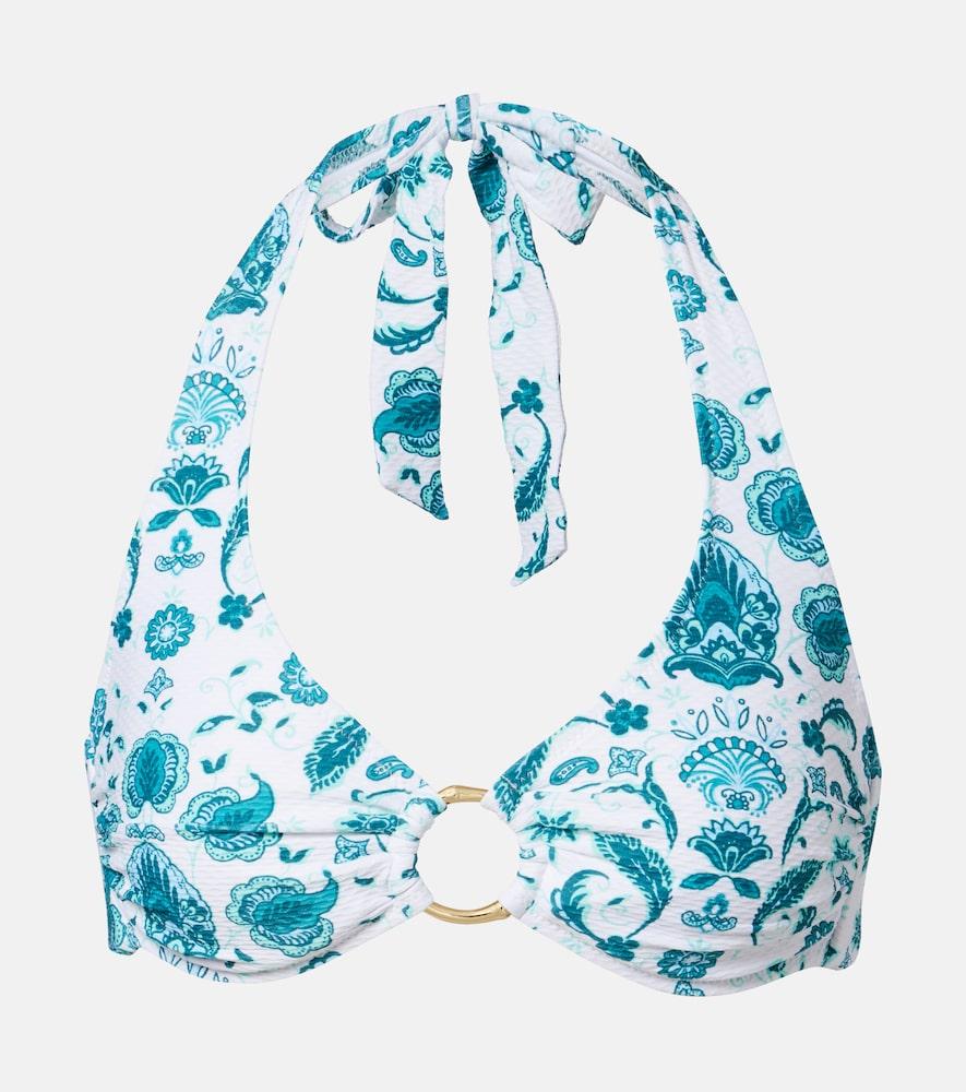 heidi klein kos paisley halterneck bikini top
