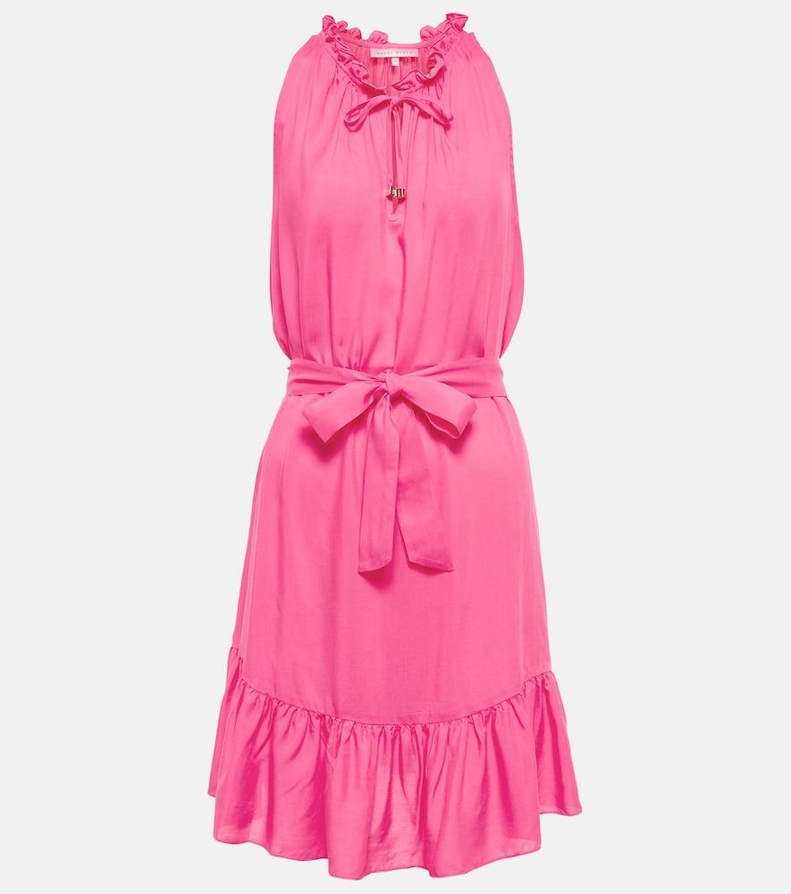 heidi klein self-tie ruffled minidress