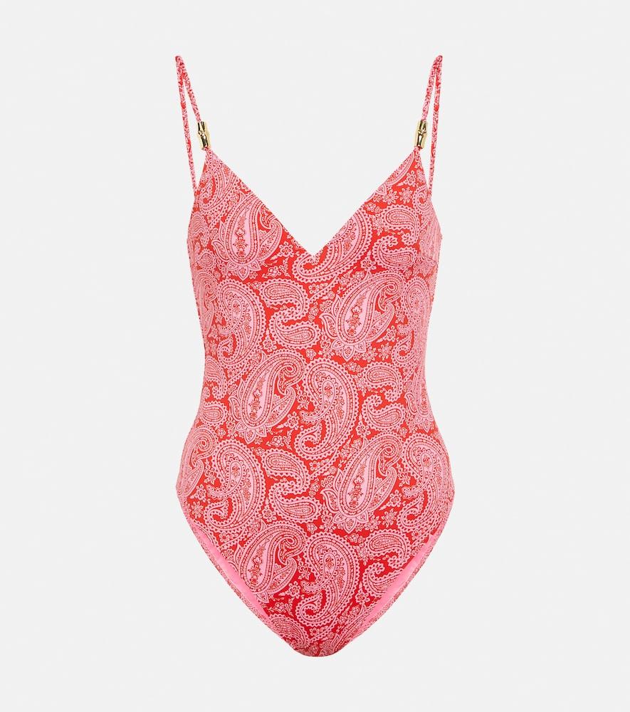 heidi klein tangier printed swimsuit