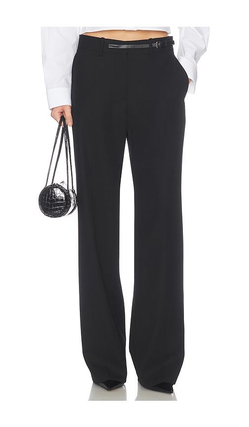helmut lang belted trouser in black. - size 6 (also in 8)
