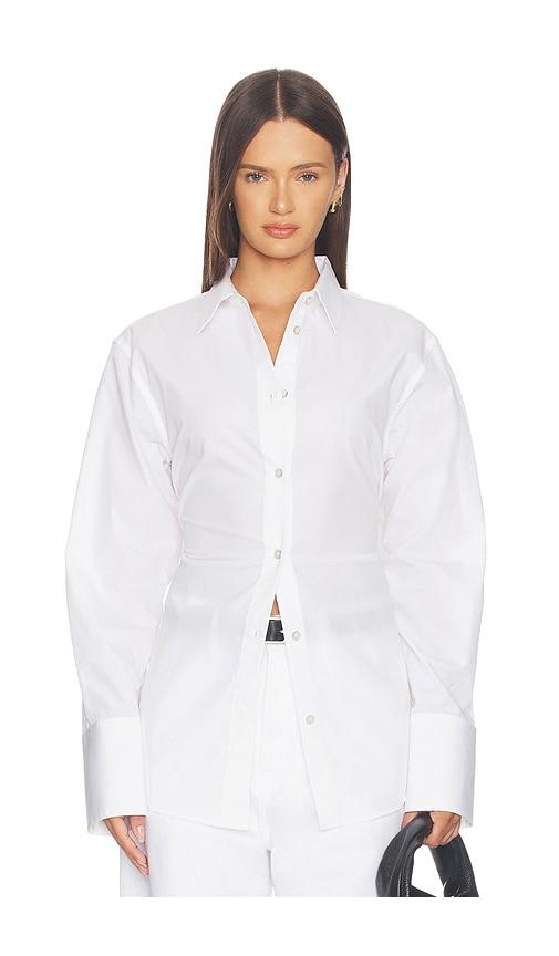 helmut lang knot shirt in white. - size l (also in xs, s, m)