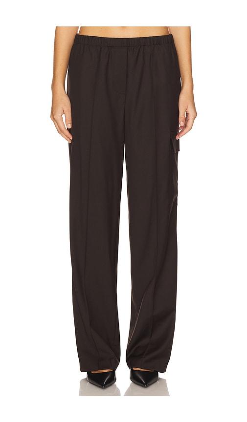 helmut lang relaxed cargo trouser in brown. - size 0 (also in 4, 6, 8)