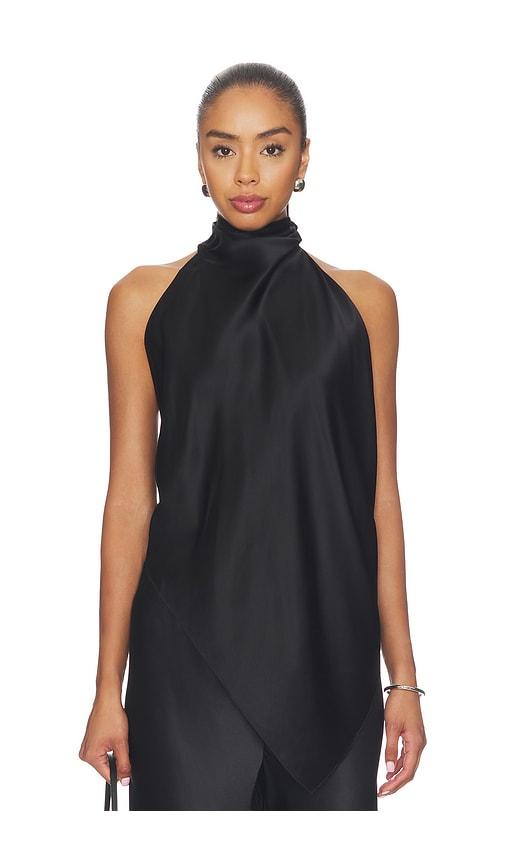 helmut lang tie scarf top in black. - size m (also in s, xs)
