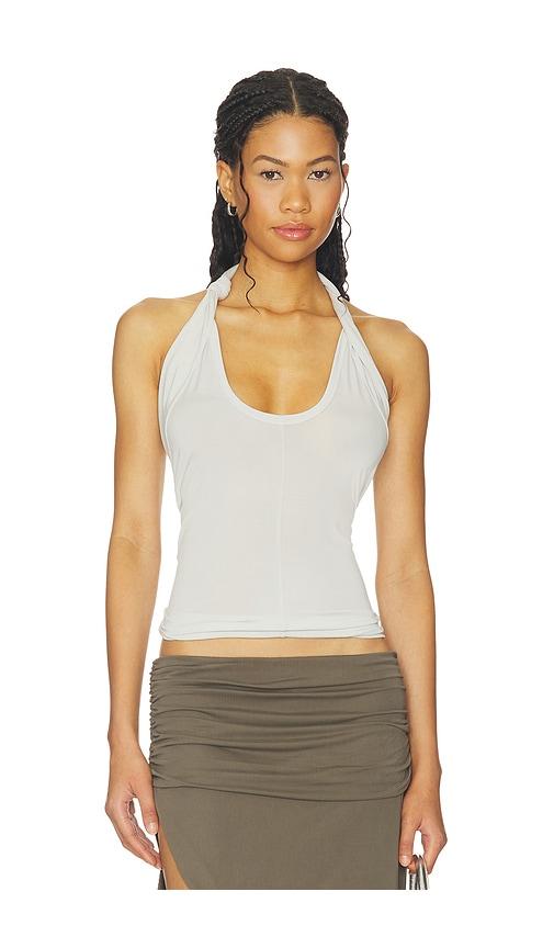helmut lang twist dancer top in grey. - size l (also in m, s)