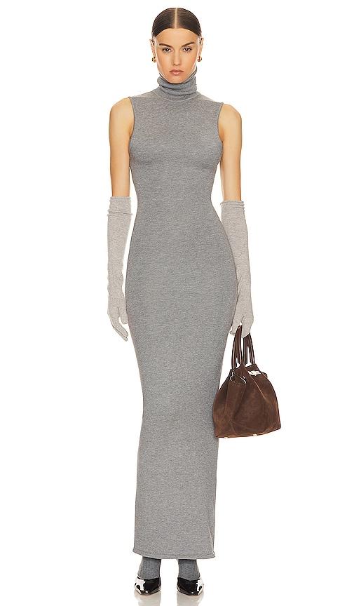 helsa aadi knit dress in grey. - size m (also in s, xl)