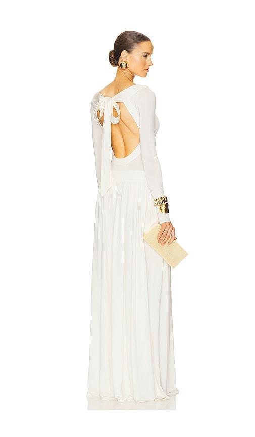 helsa aesther jersey dress in cream. - size l (also in xs, s, m, xl)