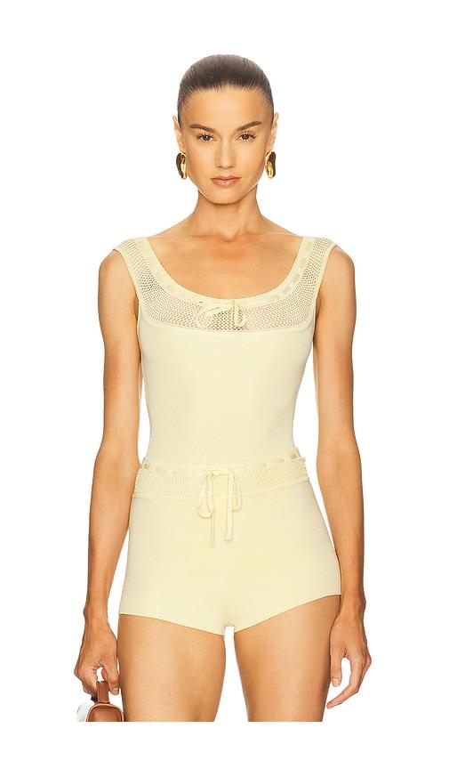 helsa brie bodysuit in yellow. - size l (also in xl)