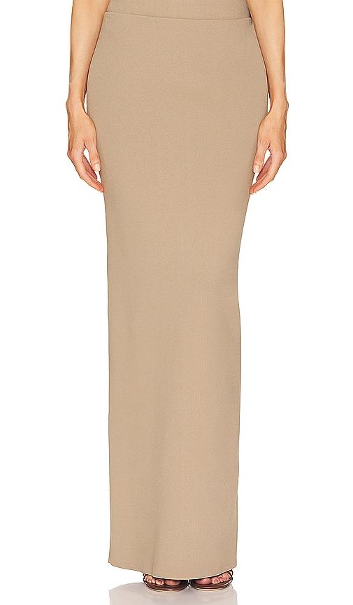 helsa carina knit skirt in tan. - size l (also in m, xl)