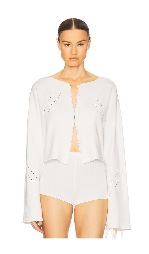 helsa celestine cardigan in cream. - size l (also in m, xl)