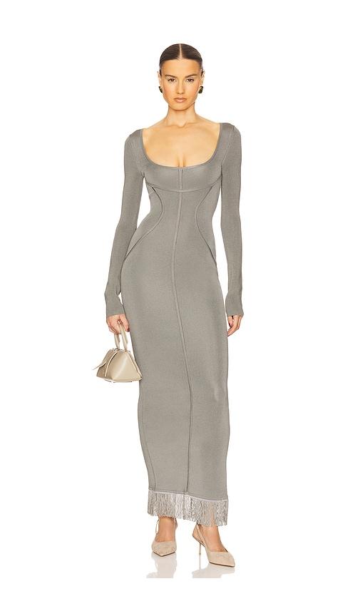 helsa claudetta maxi dress in grey. - size m (also in xs, s)