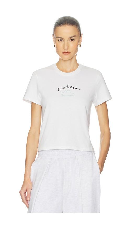 helsa cloud graphic tee in white. - size s (also in xs, xxs)