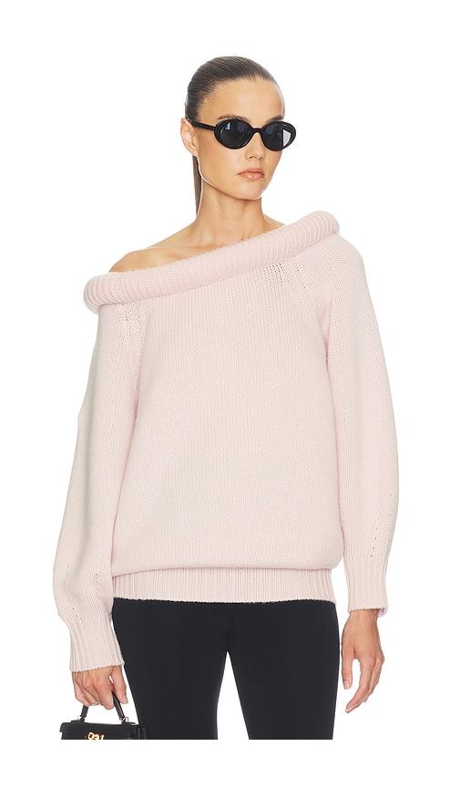 helsa cressidia off shoulder sweater in pink. - size l (also in xs, s, m, xl)