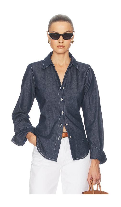 helsa denim fitted shirt in blue. - size s (also in xl, xs)