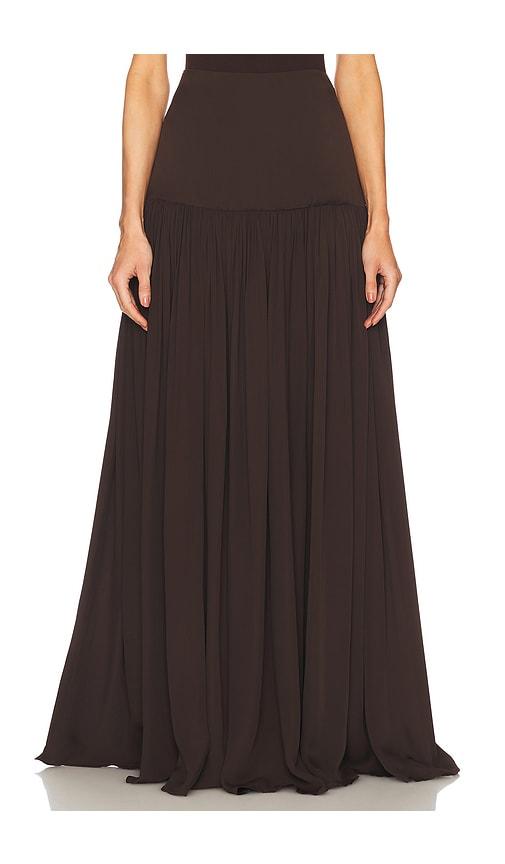 helsa diaphanous maxi skirt in brown. - size xs (also in xxs)