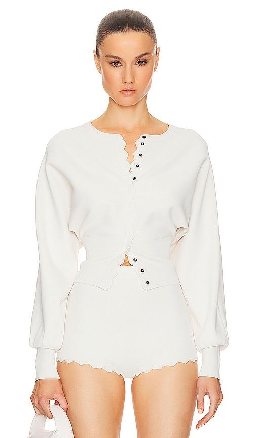 helsa elvira cardigan in cream. - size s (also in xs)