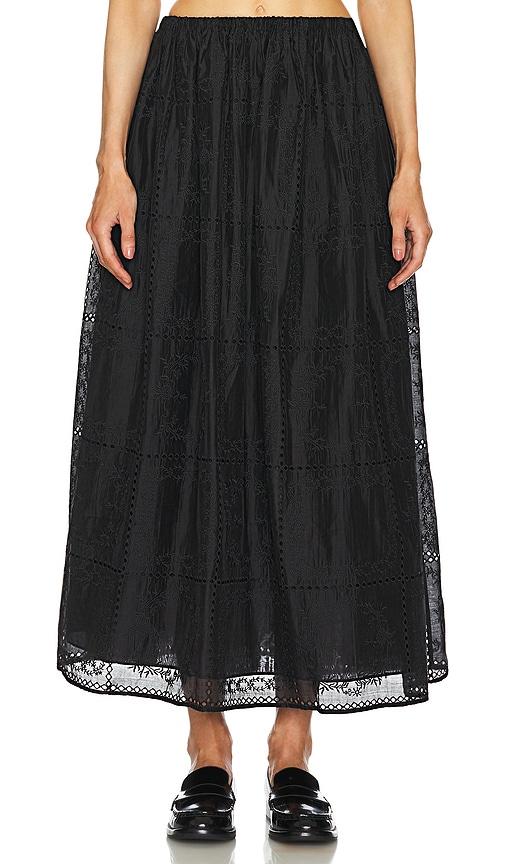 helsa handkerchief midi skirt in black. - size l (also in xl)