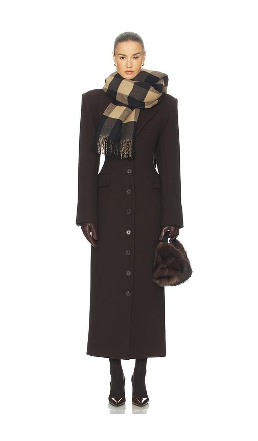 helsa italian wool blend topcoat in chocolate. - size xs (also in xxs)