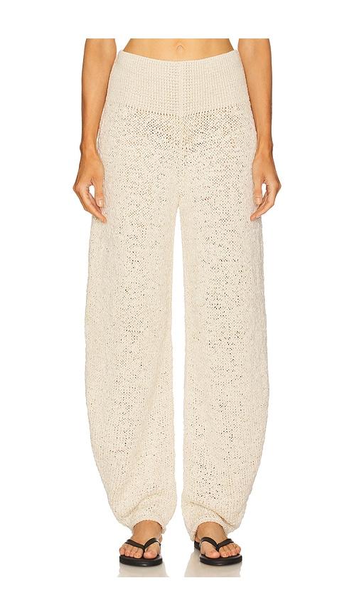 helsa janize knit pant in beige. - size s (also in xs)