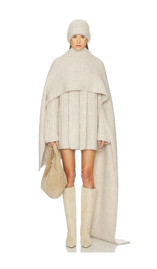 helsa joanie hand knit cardigan in beige. - size m (also in xxs, s)