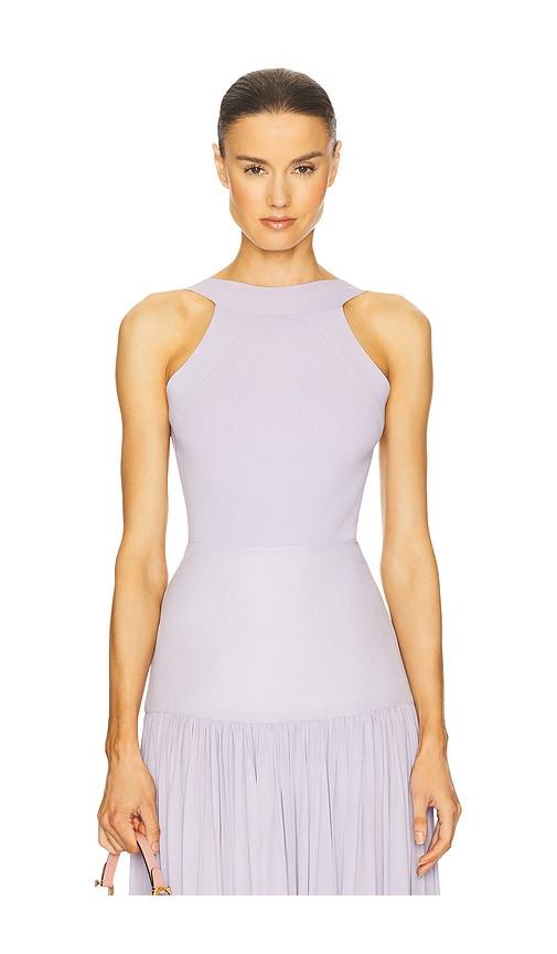 helsa jolene knit bodysuit in lavender. - size m (also in s, xl)