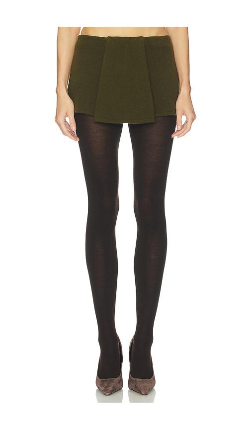 helsa josefine knit skirt in olive. - size l (also in xs, xxs, s, m, xl)