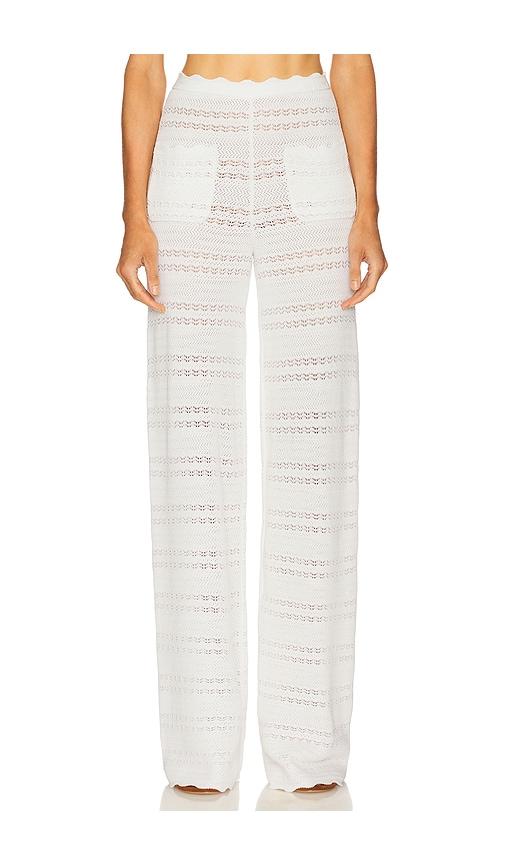 helsa kaitltn scalloped pant in ivory. - size l (also in m, s, xl, xs)