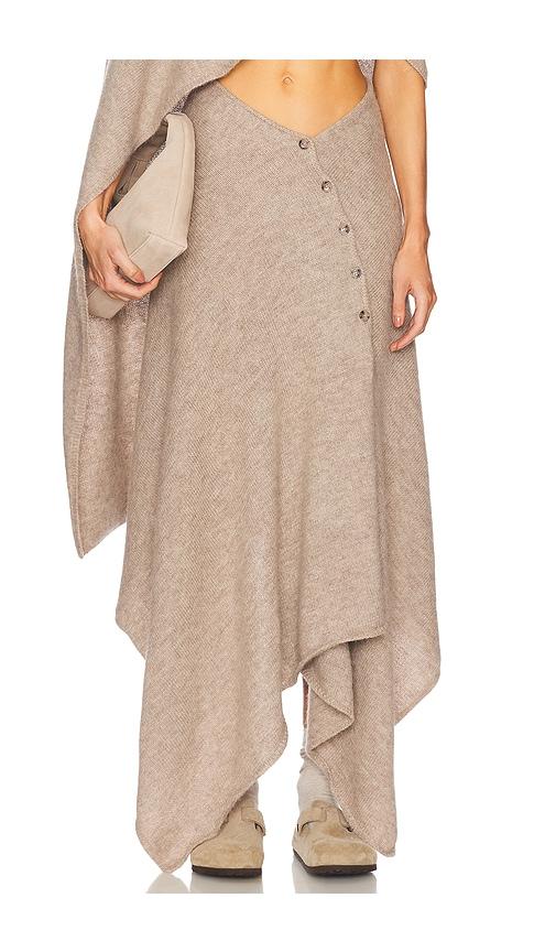 helsa lauren midi knit skirt in beige. - size l (also in xl, xs, xxs)